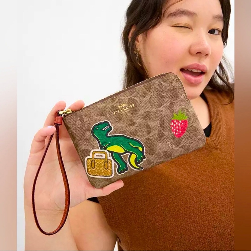 Coach Corner Zip Wristlet